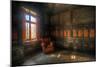 Old Leather Chair in Abandoned Room-Nathan Wright-Mounted Photographic Print