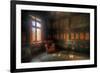 Old Leather Chair in Abandoned Room-Nathan Wright-Framed Photographic Print