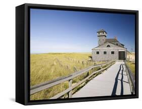 Old Life Saving Station, Race Point Beach, Provincetown, Cape Cod, Massachusetts, USA-Walter Bibikow-Framed Stretched Canvas
