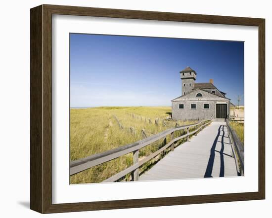 Old Life Saving Station, Race Point Beach, Provincetown, Cape Cod, Massachusetts, USA-Walter Bibikow-Framed Photographic Print