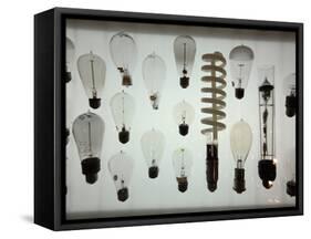 Old Light Bulbs, Dibner Hall, History of Science, Huntington Library, Pasadena, California, Usa-Bruce Yuanyue Bi-Framed Stretched Canvas