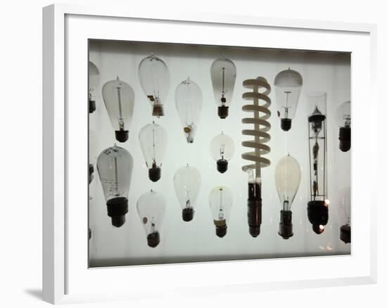 Old Light Bulbs, Dibner Hall, History of Science, Huntington Library, Pasadena, California, Usa-Bruce Yuanyue Bi-Framed Photographic Print