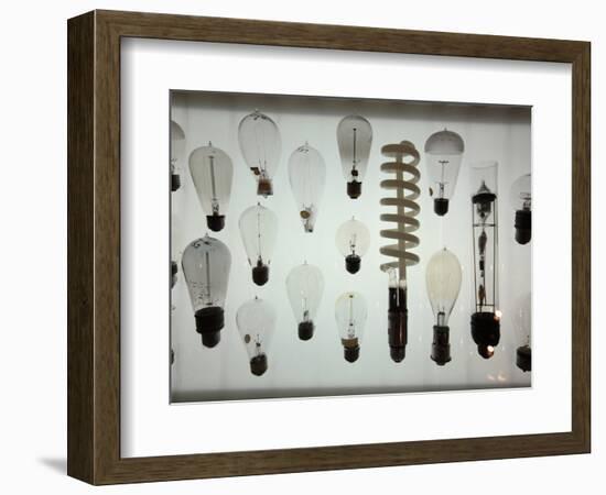 Old Light Bulbs, Dibner Hall, History of Science, Huntington Library, Pasadena, California, Usa-Bruce Yuanyue Bi-Framed Photographic Print