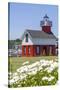 Old Lighthouse, on Lake Kalamazoo, Saugatuck, West Michigan, USA-Randa Bishop-Stretched Canvas