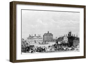 Old Liverpool Infirmary and Alms-Houses, with John Cooke's Circus in the Foreground, C.1826-William Gavin Herdman-Framed Giclee Print