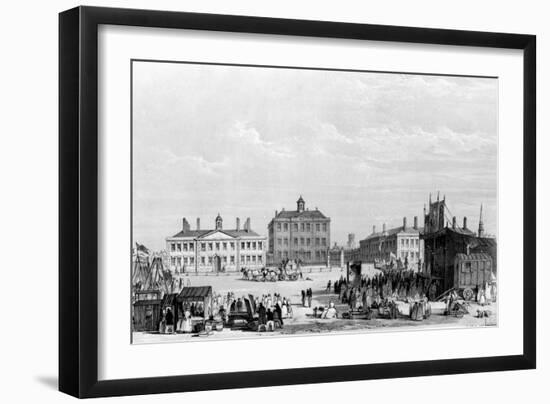 Old Liverpool Infirmary and Alms-Houses, with John Cooke's Circus in the Foreground, C.1826-William Gavin Herdman-Framed Giclee Print