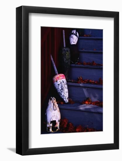 Old Lobster Buoys-George Oze-Framed Photographic Print