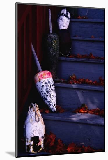 Old Lobster Buoys-George Oze-Mounted Photographic Print