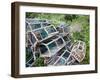 Old Lobster Pots at Catterline, Aberdeenshire, Scotland, United Kingdom, Europe-Mark Sunderland-Framed Photographic Print