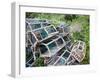 Old Lobster Pots at Catterline, Aberdeenshire, Scotland, United Kingdom, Europe-Mark Sunderland-Framed Photographic Print