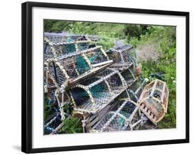 Old Lobster Pots at Catterline, Aberdeenshire, Scotland, United Kingdom, Europe-Mark Sunderland-Framed Photographic Print