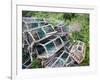 Old Lobster Pots at Catterline, Aberdeenshire, Scotland, United Kingdom, Europe-Mark Sunderland-Framed Photographic Print