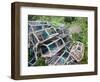 Old Lobster Pots at Catterline, Aberdeenshire, Scotland, United Kingdom, Europe-Mark Sunderland-Framed Photographic Print