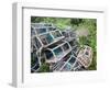 Old Lobster Pots at Catterline, Aberdeenshire, Scotland, United Kingdom, Europe-Mark Sunderland-Framed Photographic Print