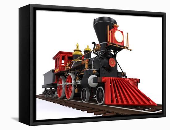 Old Locomotive Train-Nerthuz-Framed Stretched Canvas