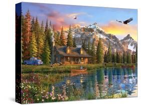 Old Log Cabin-Dominic Davison-Stretched Canvas