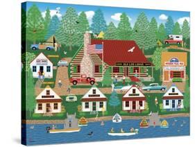 Old Log Lodge-Mark Frost-Stretched Canvas