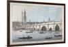 Old London Bridge, 1795-Joseph Constantine Stadler-Framed Giclee Print