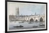 Old London Bridge, 1795-Joseph Constantine Stadler-Framed Giclee Print