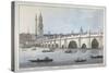 Old London Bridge, 1795-Joseph Constantine Stadler-Stretched Canvas