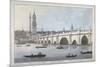 Old London Bridge, 1795-Joseph Constantine Stadler-Mounted Giclee Print