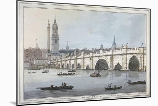 Old London Bridge, 1795-Joseph Constantine Stadler-Mounted Giclee Print