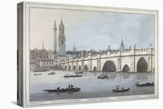 Old London Bridge, 1795-Joseph Constantine Stadler-Stretched Canvas