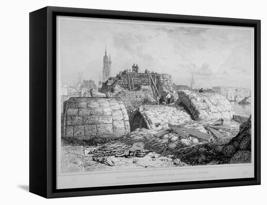 Old London Bridge, 1833-Edward William Cooke-Framed Stretched Canvas