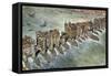 Old London Bridge, C 1600-Peter Jackson-Framed Stretched Canvas