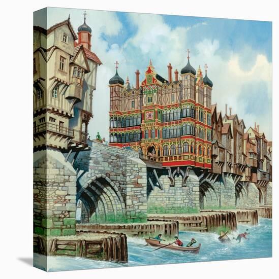 Old London Bridge-Peter Jackson-Stretched Canvas