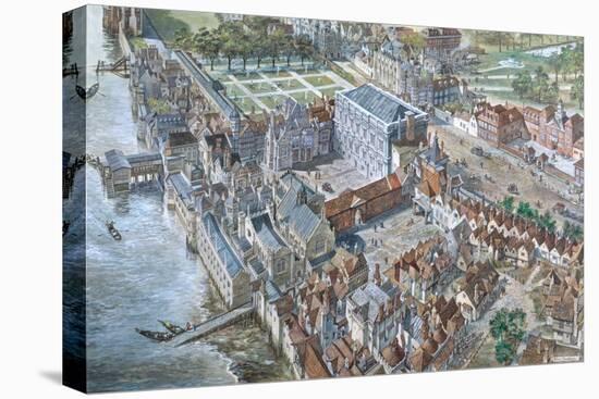 Old London Reconstructed: the Palace of Whitehall About 1680-Peter Jackson-Stretched Canvas