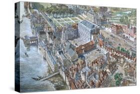 Old London Reconstructed: the Palace of Whitehall About 1680-Peter Jackson-Stretched Canvas