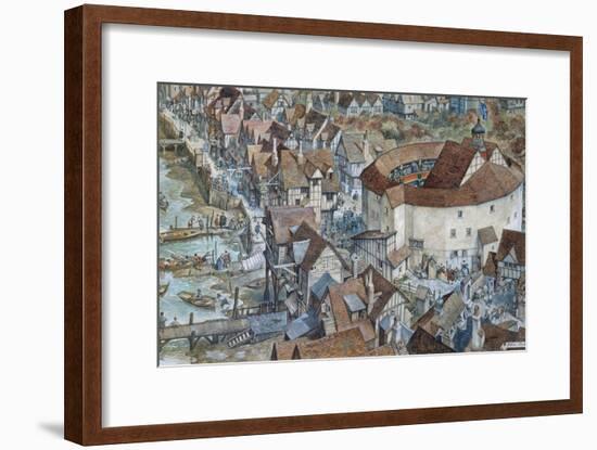 Old London Reconstructed: the Rose Theatre, Southwark-Peter Jackson-Framed Giclee Print