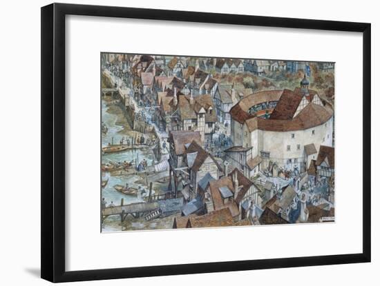 Old London Reconstructed: the Rose Theatre, Southwark-Peter Jackson-Framed Giclee Print