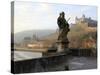 Old Main Bridge over River Main and Fortress Marienberg Behind, Wurzburg, Franconia, Bavaria, Germa-Hans Peter Merten-Stretched Canvas