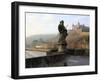 Old Main Bridge over River Main and Fortress Marienberg Behind, Wurzburg, Franconia, Bavaria, Germa-Hans Peter Merten-Framed Photographic Print