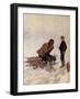 Old man and a boy on the ice-Erik Theodor Werenskiold-Framed Giclee Print