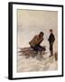 Old man and a boy on the ice-Erik Theodor Werenskiold-Framed Giclee Print