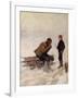 Old man and a boy on the ice-Erik Theodor Werenskiold-Framed Giclee Print