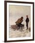 Old man and a boy on the ice-Erik Theodor Werenskiold-Framed Giclee Print