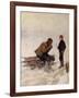 Old man and a boy on the ice-Erik Theodor Werenskiold-Framed Giclee Print