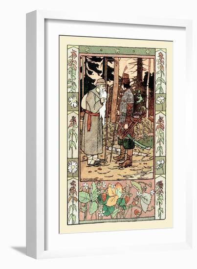 Old Man and Archer-Ivan Bilibin-Framed Art Print