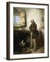Old Man and Dog, Circa 1855-Domenico Induno-Framed Giclee Print