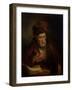 Old Man Holding a Pair of Spectacles-Karel van der Pluym-Framed Giclee Print