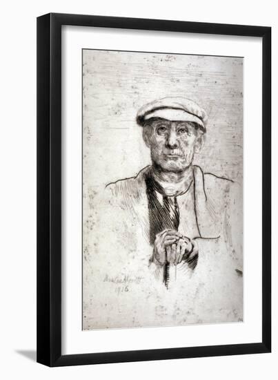 Old Man in a Flat Cap, 1916-Anna Lea Merritt-Framed Giclee Print