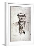 Old Man in a Flat Cap, 1916-Anna Lea Merritt-Framed Giclee Print