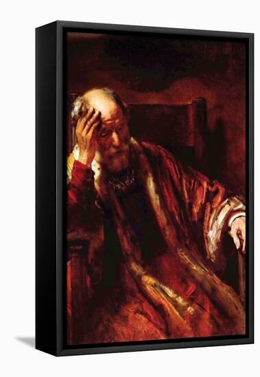 Old Man in the Armchair 3-Rembrandt van Rijn-Framed Stretched Canvas