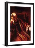 Old Man in the Armchair 3-Rembrandt van Rijn-Framed Art Print