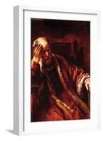 Old Man in the Armchair 3-Rembrandt van Rijn-Framed Art Print