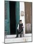 Old Man in Traditional Costume, Crete, Greece-Michael Short-Mounted Photographic Print